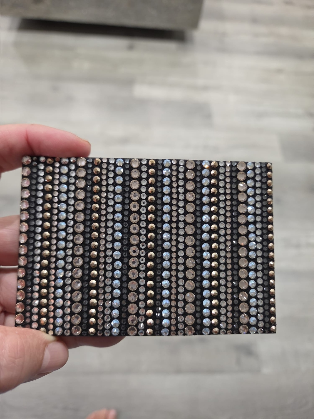 Swarovski Black Rhinestone Card Holder